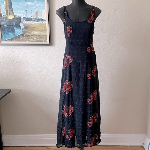 le chateau Dresses & Skirts - Vintage 1990s Le Chateau sleeveless floral maxi dress size large